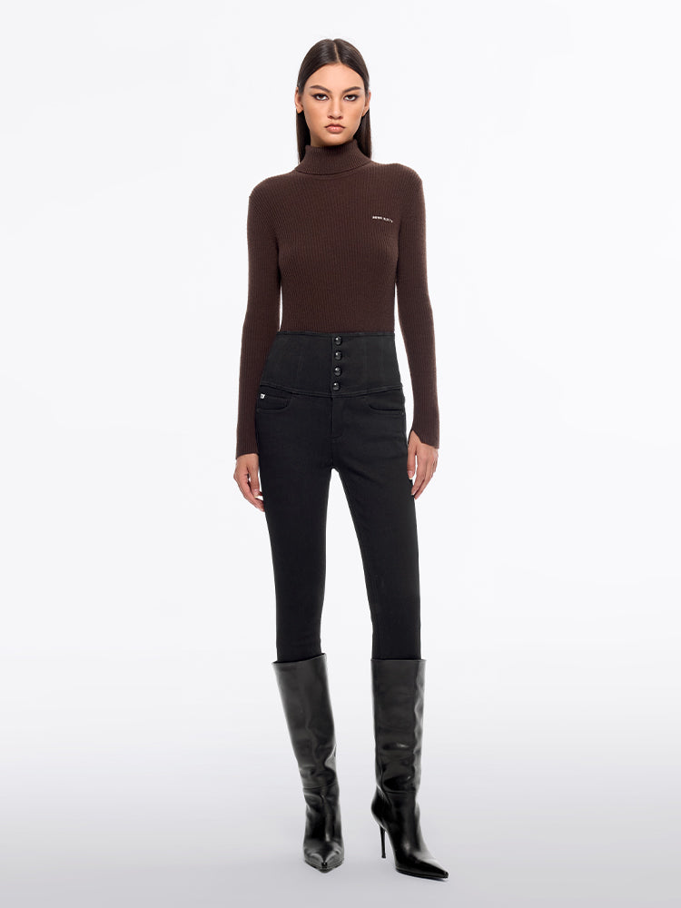 Miss Sixty HIGH WAISTED SKINNY JEANS BLACK