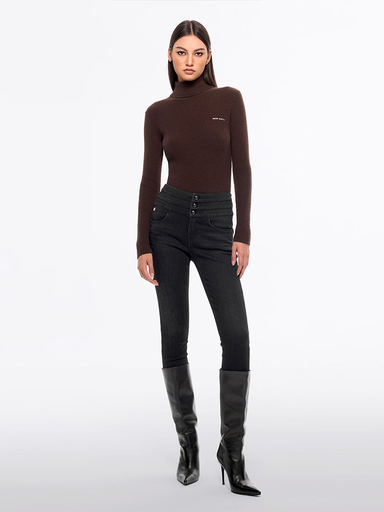 Miss Sixty HIGH WAISTED SKINNY JEANS BLACK FOG