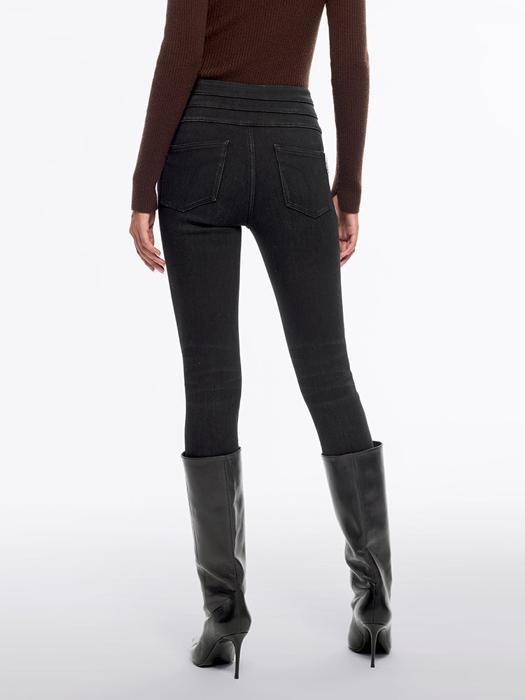 Miss Sixty HIGH WAISTED SKINNY JEANS BLACK FOG