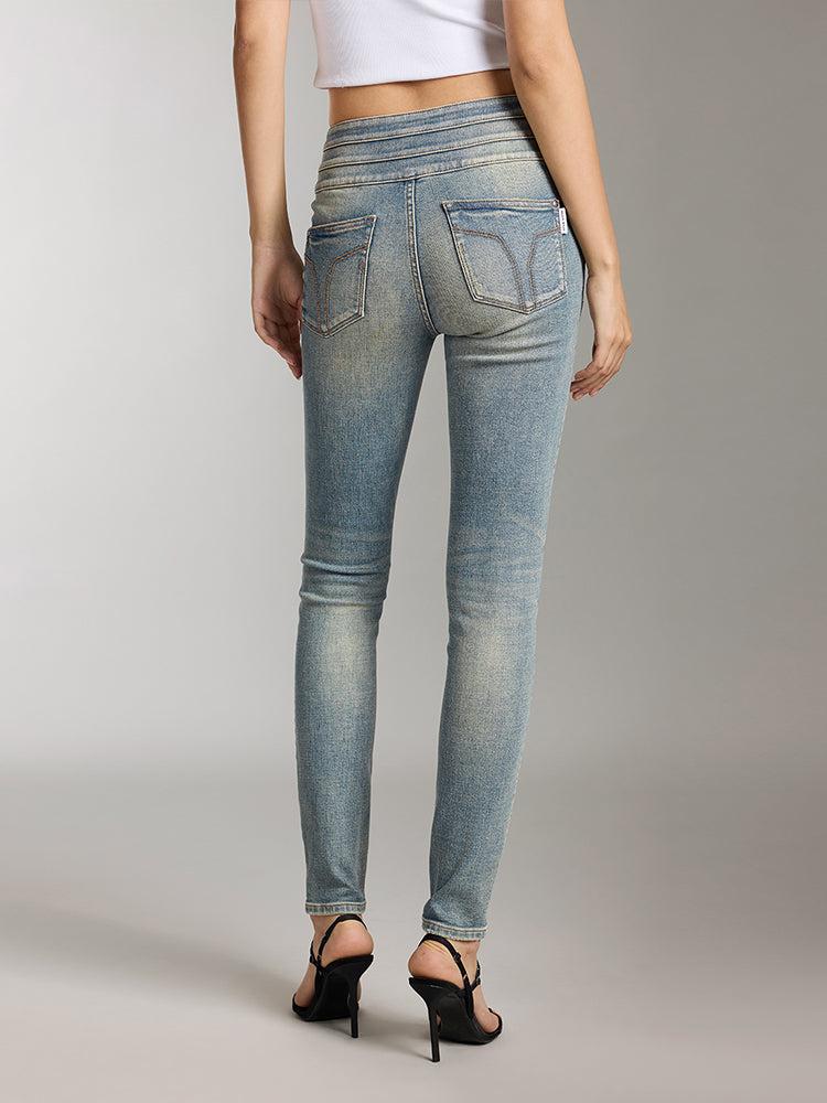 Miss Sixty HIGH WAISTED SKINNY JEANS MIDDLE BLUE