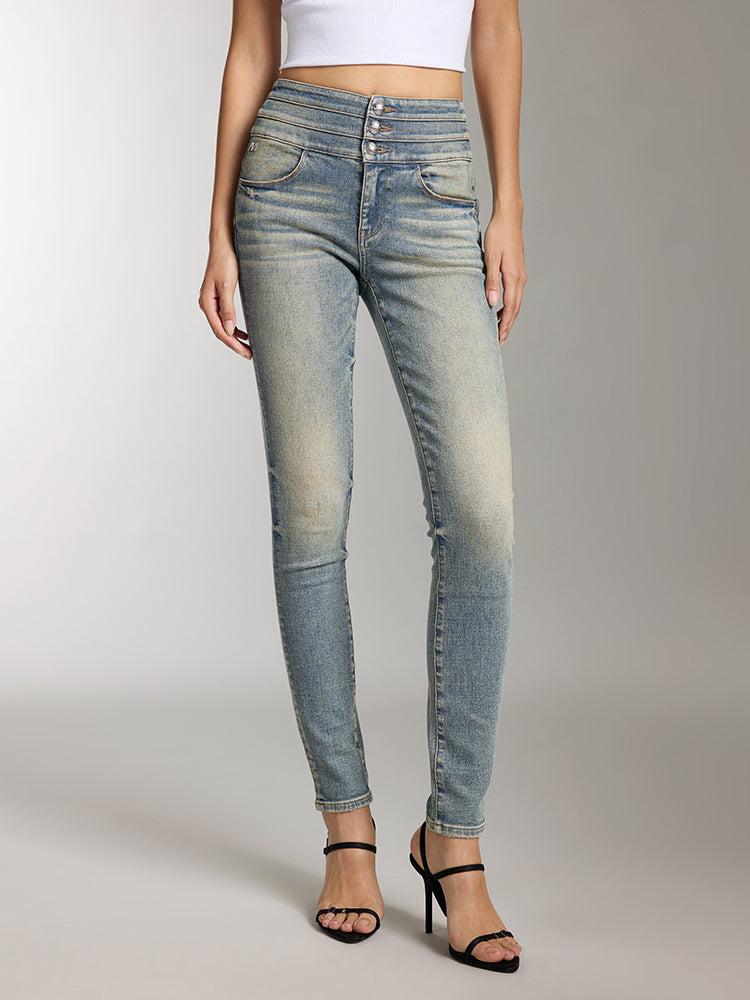 miss sixty HIGH WAISTED SKINNY JEANS MIDDLE BLUE