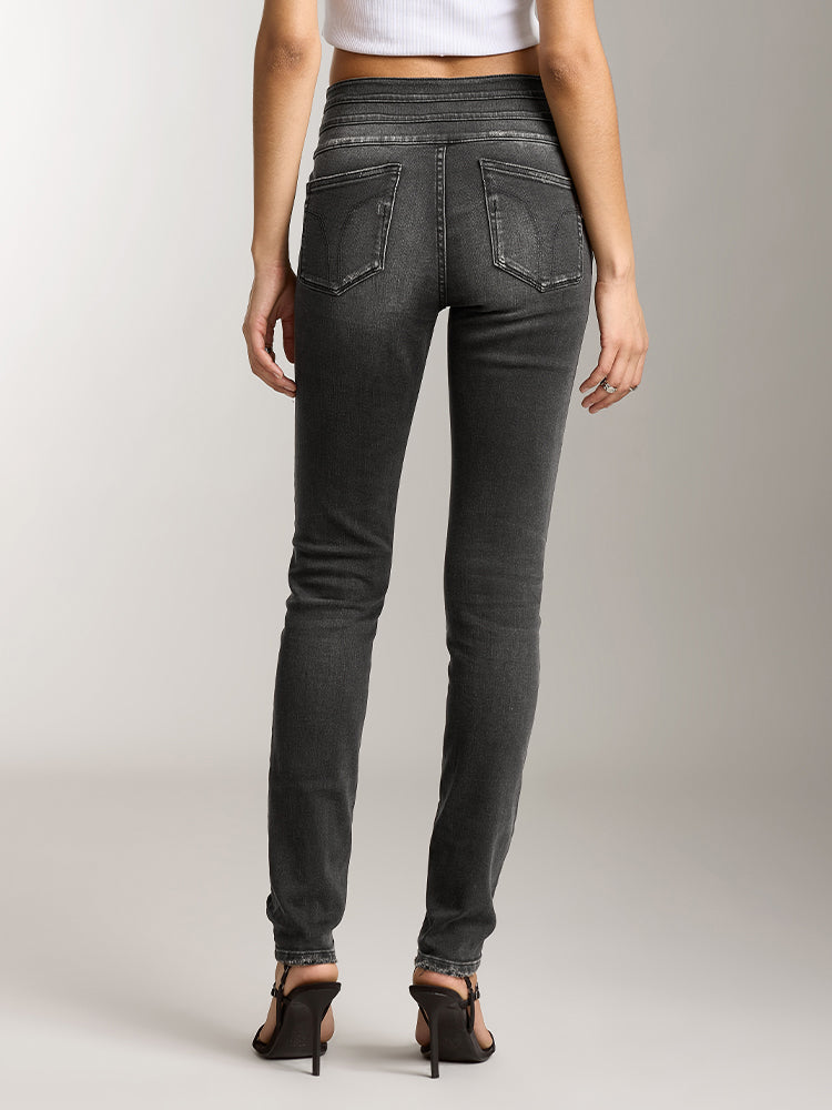 Miss Sixty HIGH WAISTED SLIM FIT JEANS BLACK FOG
