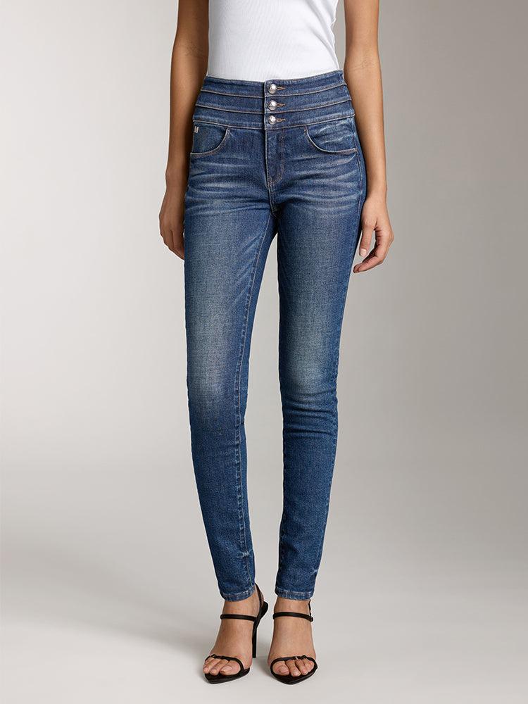 miss sixty HIGH WAISTED SLIM FIT JEANS DARK BLUE