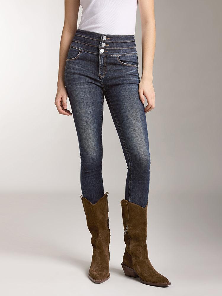 miss sixty HIGH WAISTED SLIM JEANS DARK BLUE