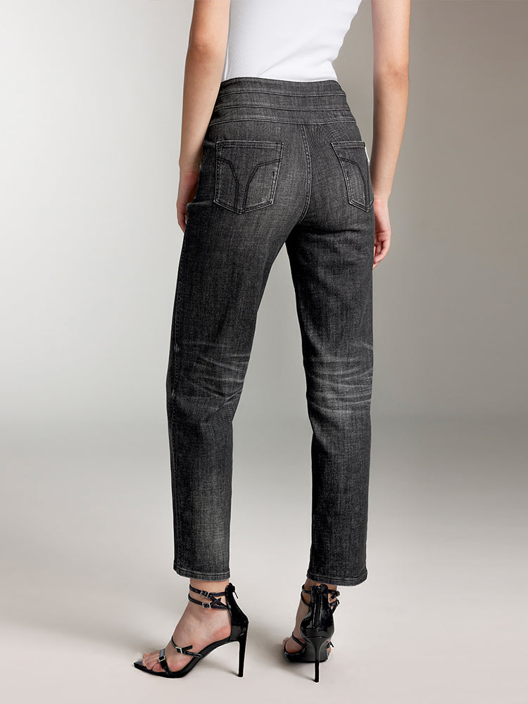 Miss Sixty HIGH WAISTED STRAIGHT FIT JEANS BLACK