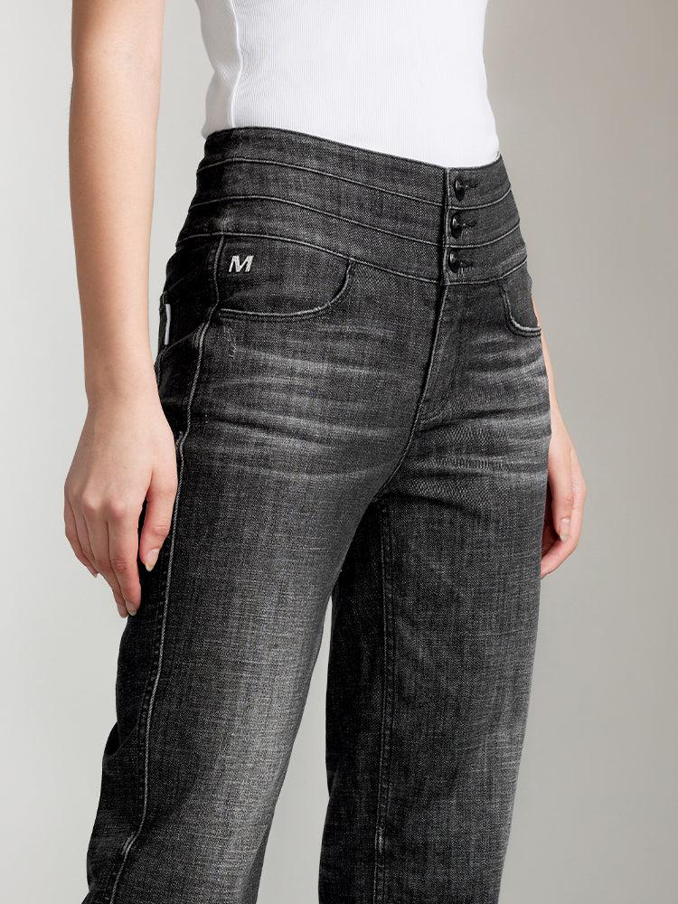 Miss Sixty HIGH WAISTED STRAIGHT FIT JEANS BLACK