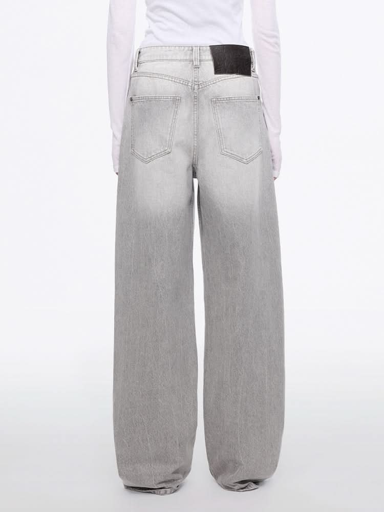 Miss Sixty HIGH WAISTED WIDE-LEG JEANS LIGHT GREY