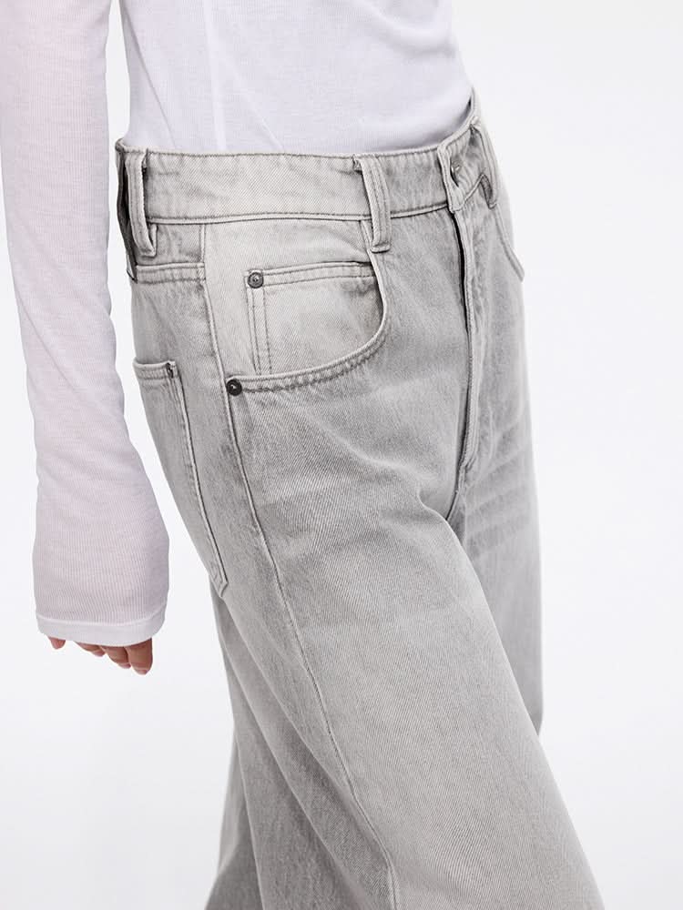 Miss Sixty HIGH WAISTED WIDE-LEG JEANS LIGHT GREY