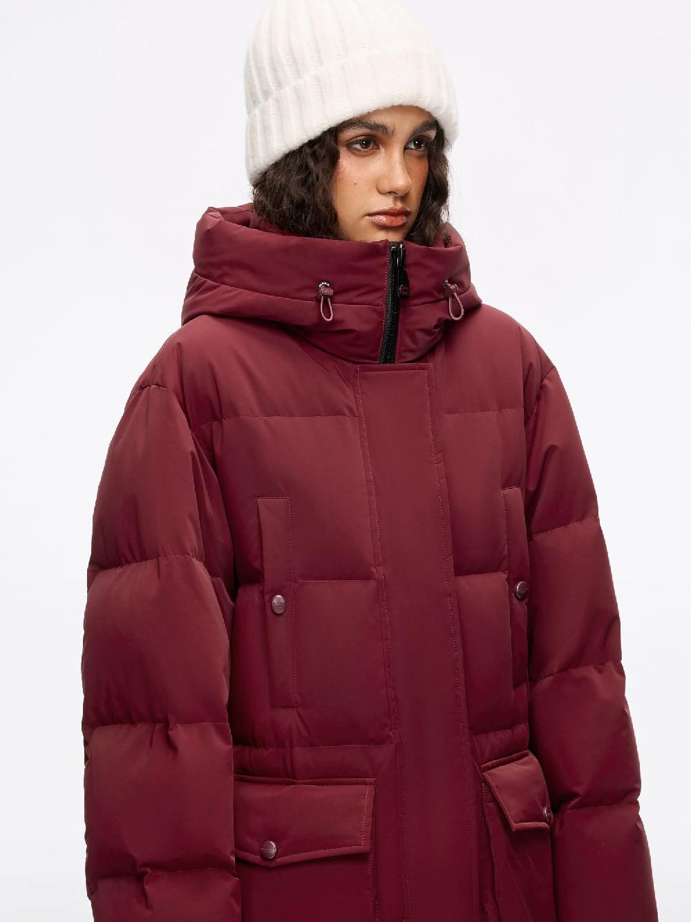 Miss Sixty HOODED DOWN COAT DARK RED