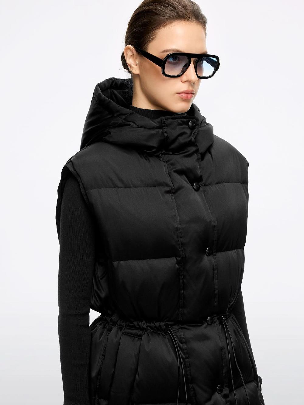 Miss Sixty HOODED DOWN VEST BLACK