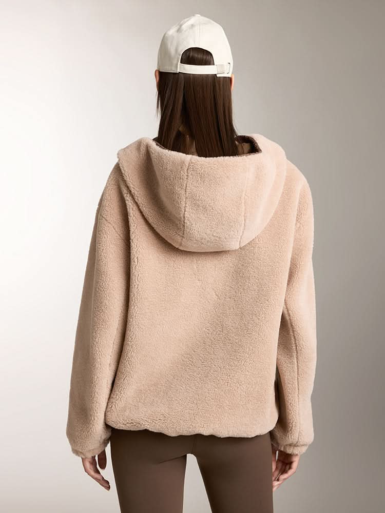 Miss Sixty HOODED FLEECE JACKET CAMEL