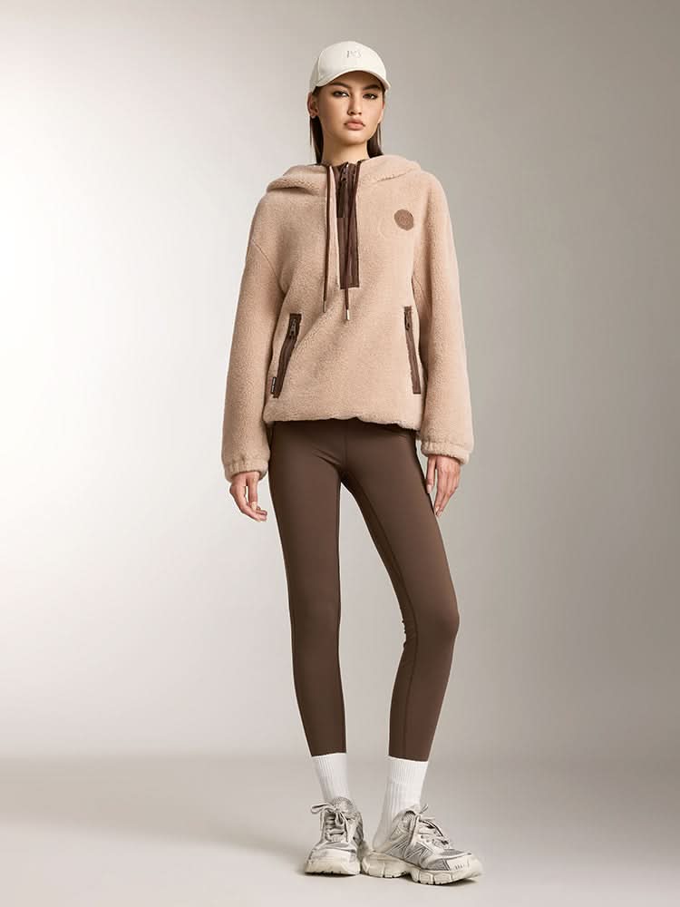 Miss Sixty HOODED FLEECE JACKET CAMEL