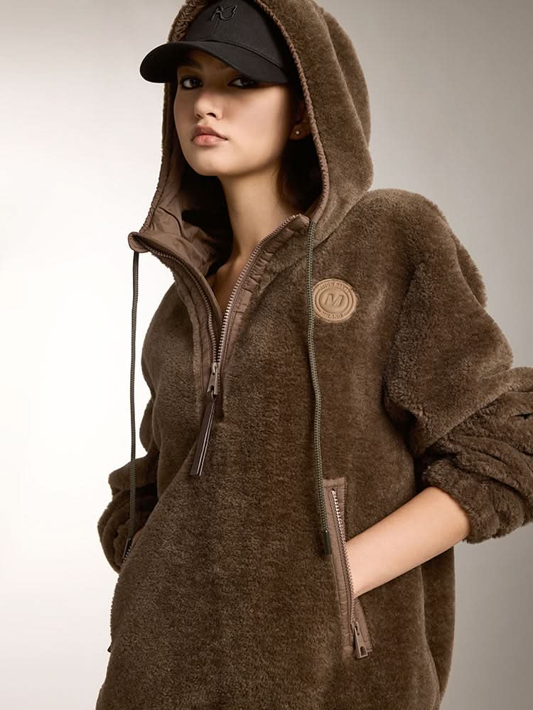 Miss Sixty HOODED FLEECE JACKET VERDE MILITARE