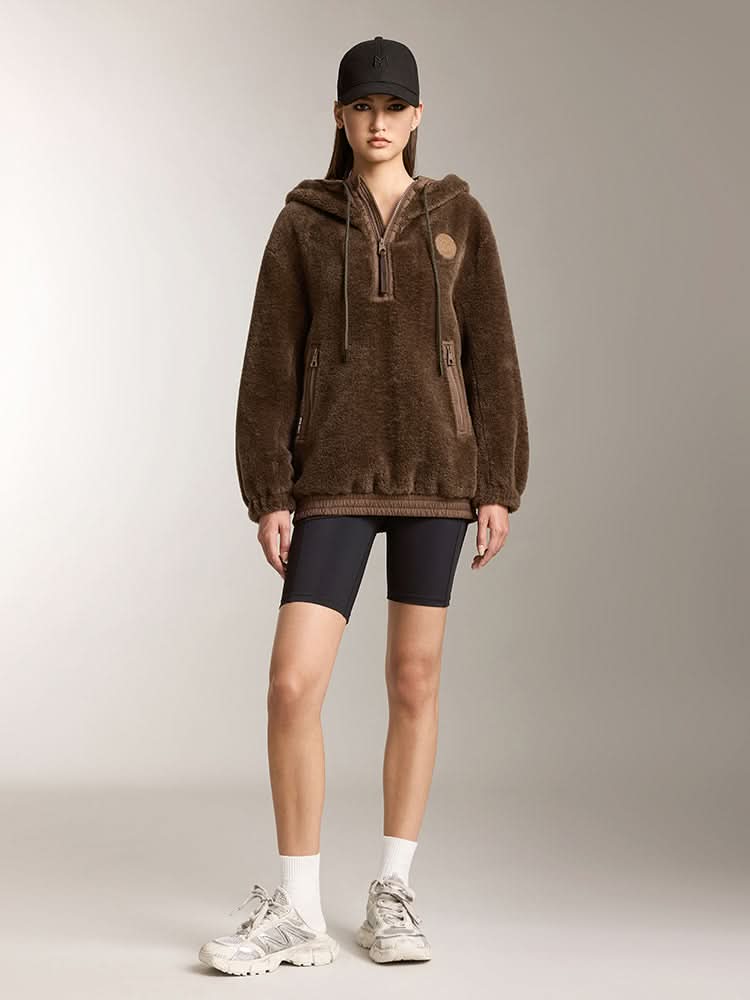 Miss Sixty HOODED FLEECE JACKET VERDE MILITARE