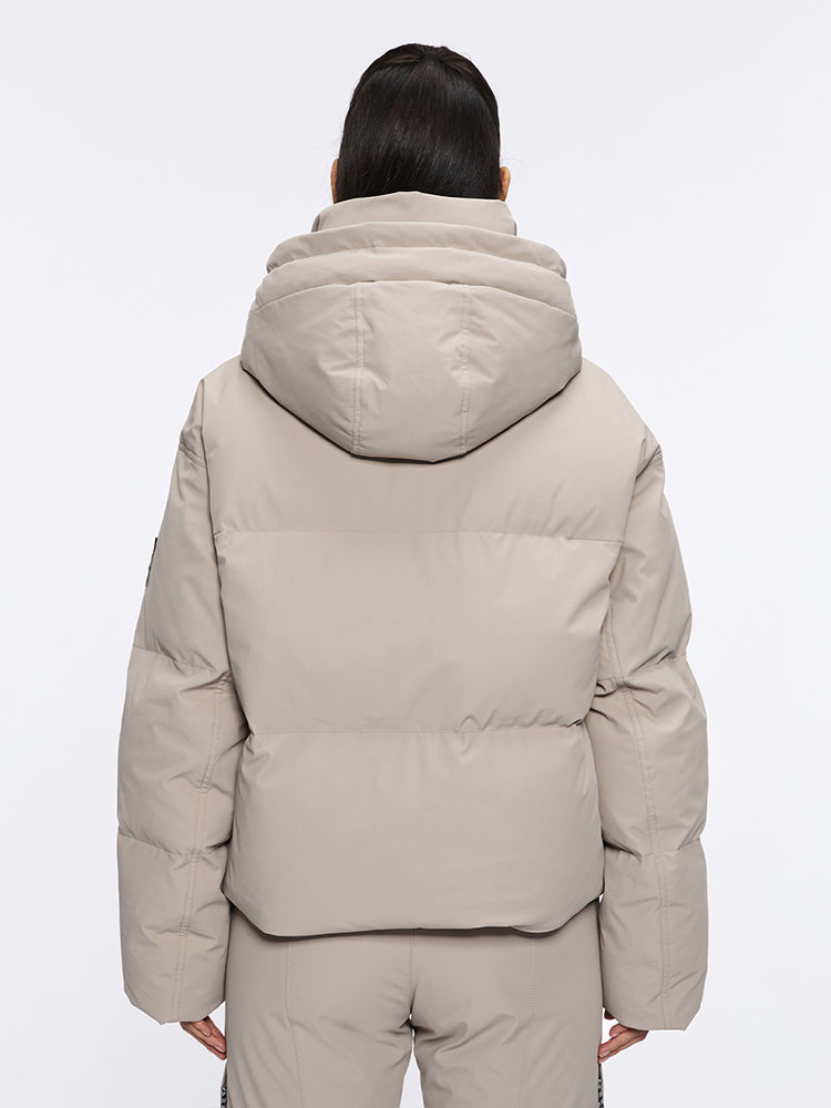 Miss Sixty HOODED PUFFER JACKET KHAKI