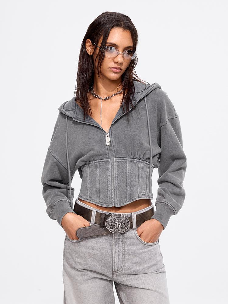 miss sixty HOODED SWEATSHIRT GREY