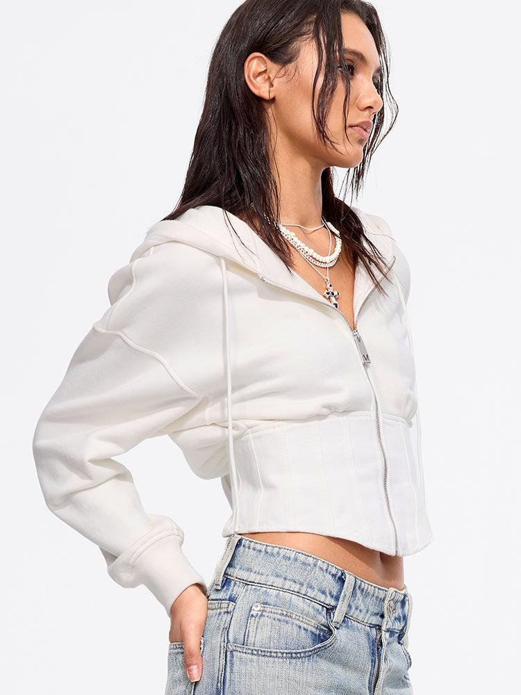 Miss Sixty HOODED SWEATSHIRT WHITE