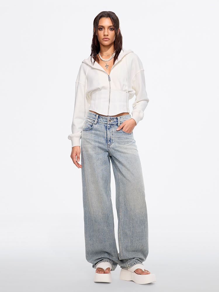 Miss Sixty HOODED SWEATSHIRT WHITE