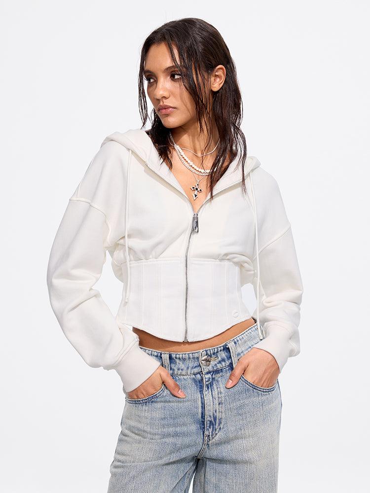 miss sixty HOODED SWEATSHIRT WHITE