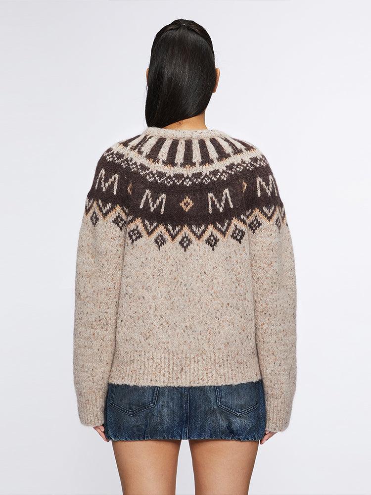 Miss Sixty JACQUARD CARDIGAN LIGHT COFFEE