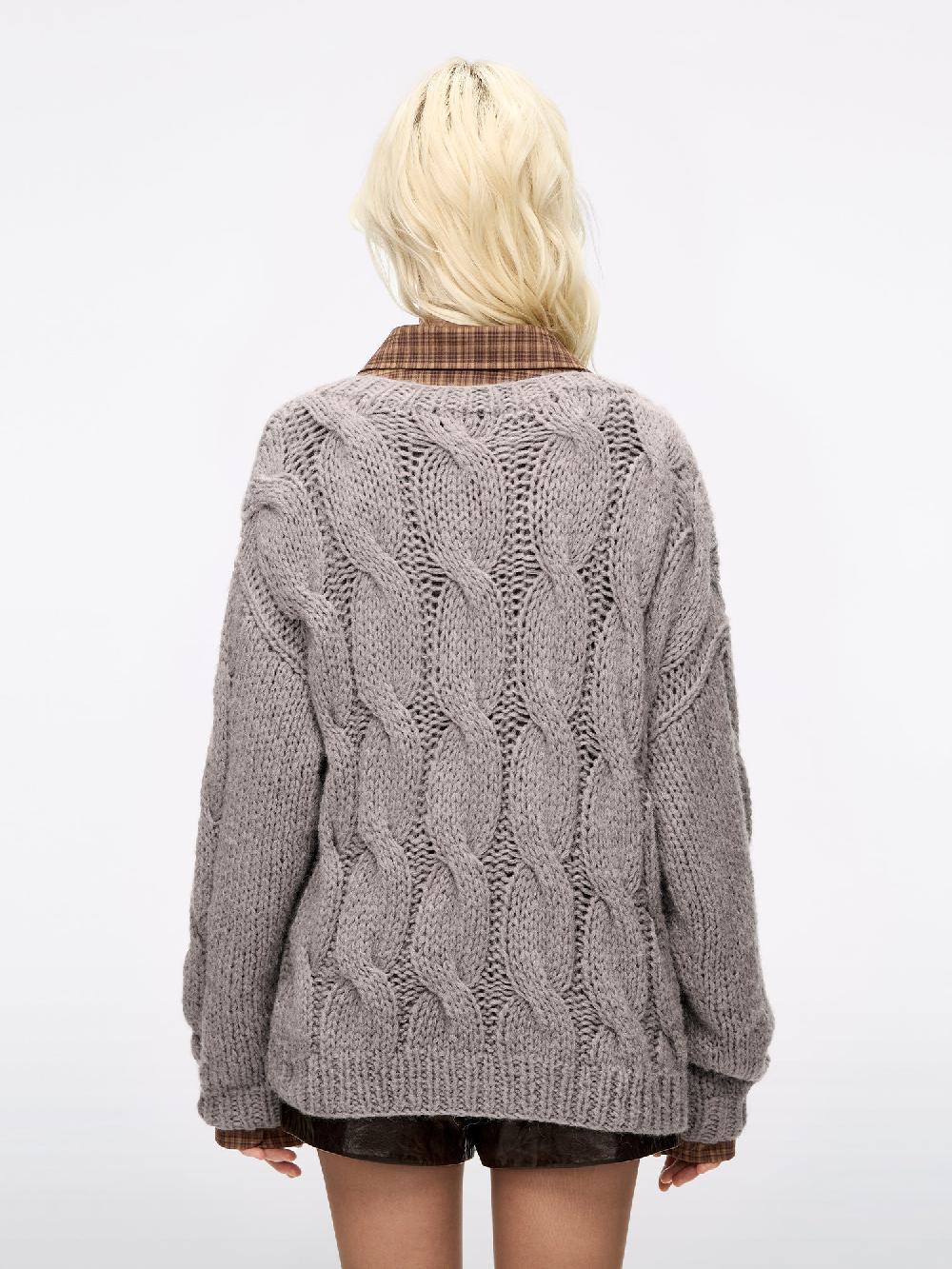 Miss Sixty KNIT CARDIGAN MOCHA BROWN