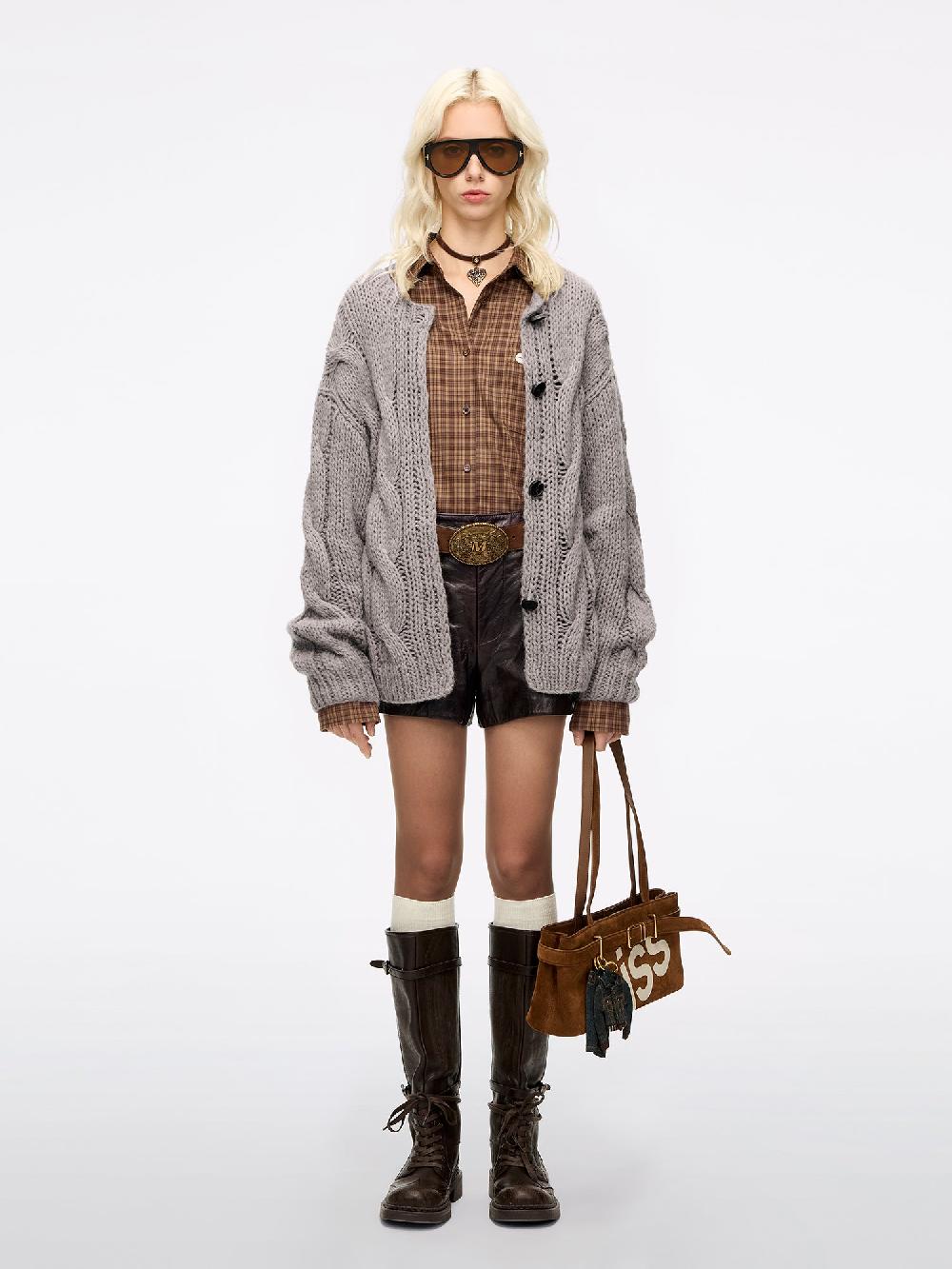 Miss Sixty KNIT CARDIGAN MOCHA BROWN