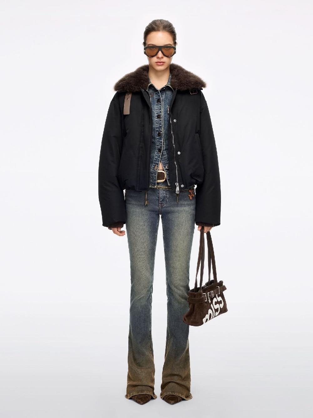 Miss Sixty LAPEL DOWN JACKET BLACK