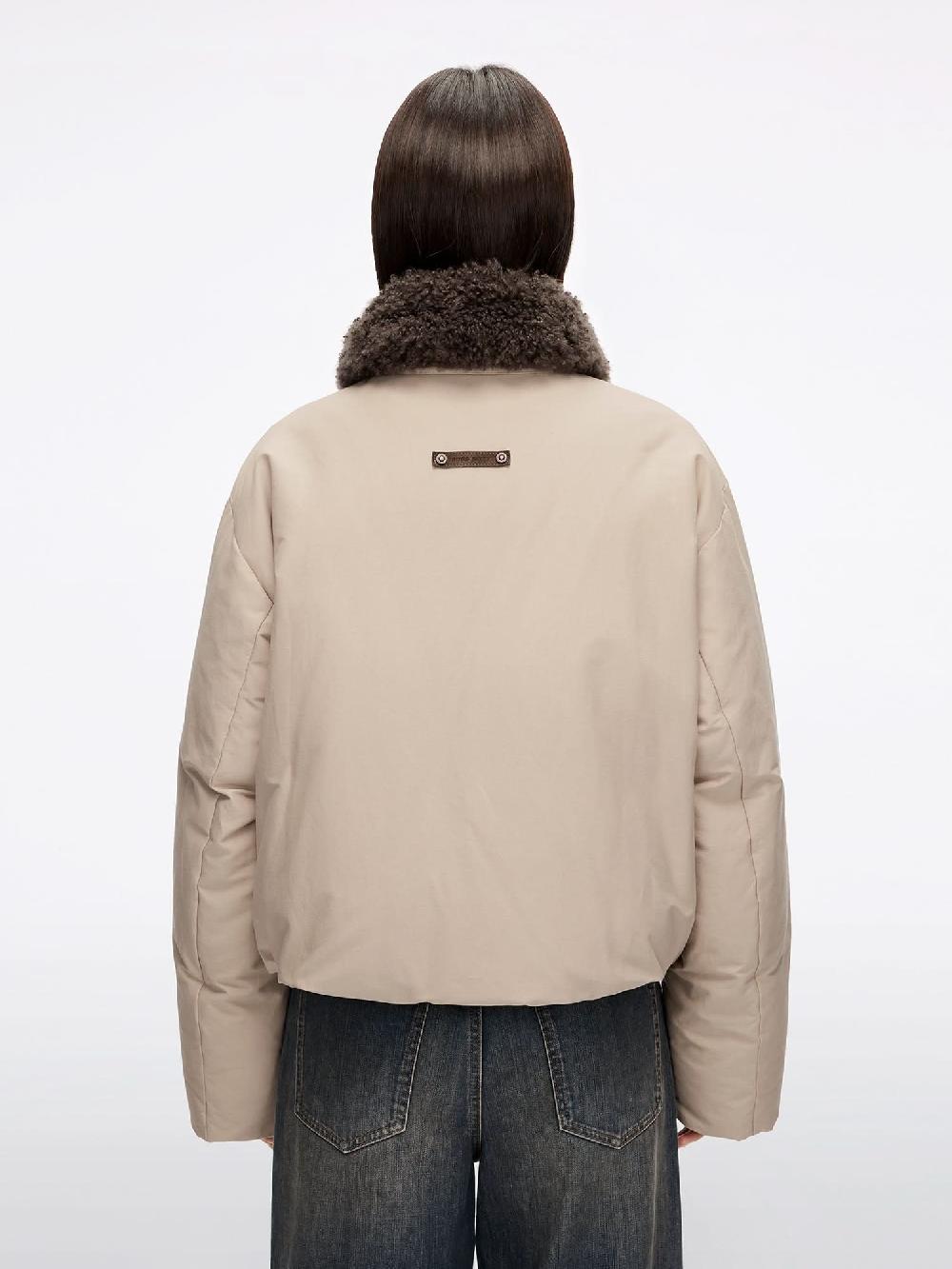 Miss Sixty LAPEL DOWN JACKET LIGHT KHAKI