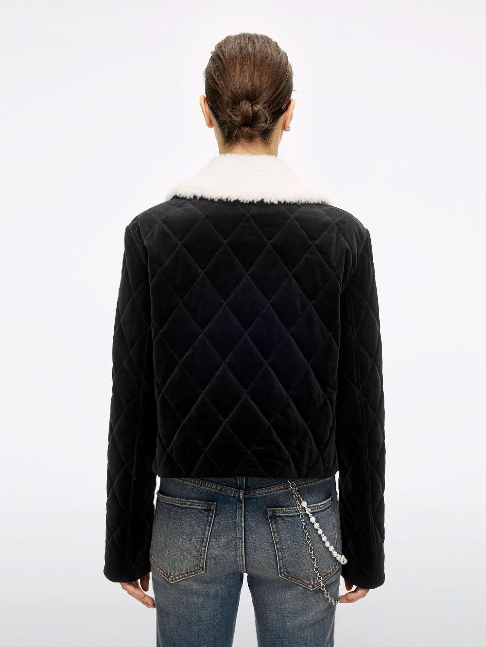 Miss Sixty LAPEL VELVET JACKET BLACK