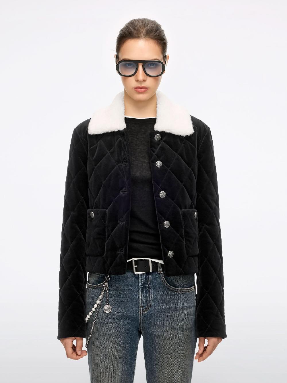 miss sixty LAPEL VELVET JACKET BLACK