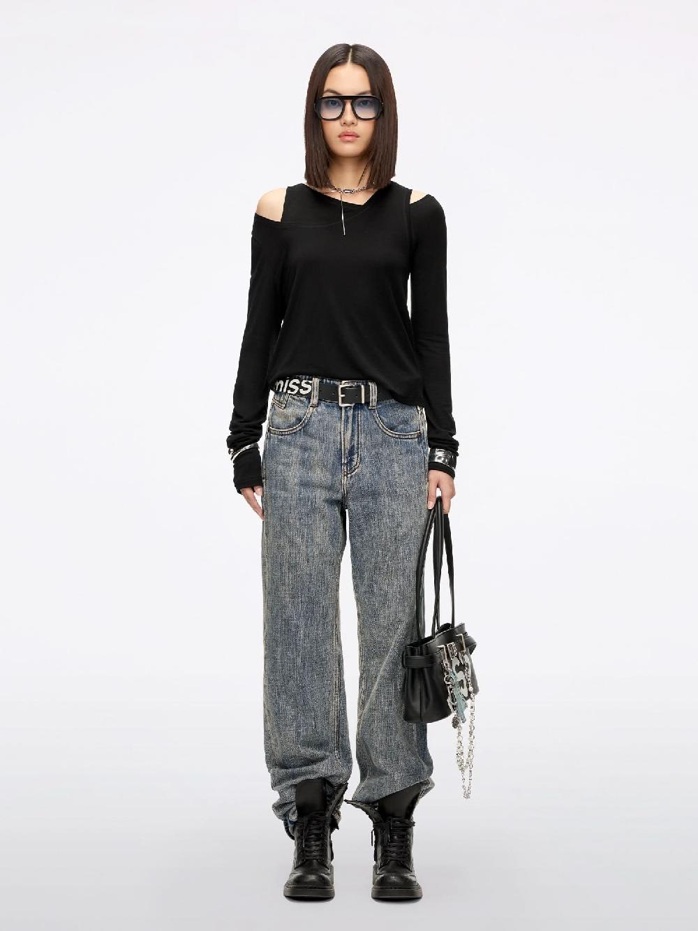 Miss Sixty LAYERED T-SHIRT BLACK