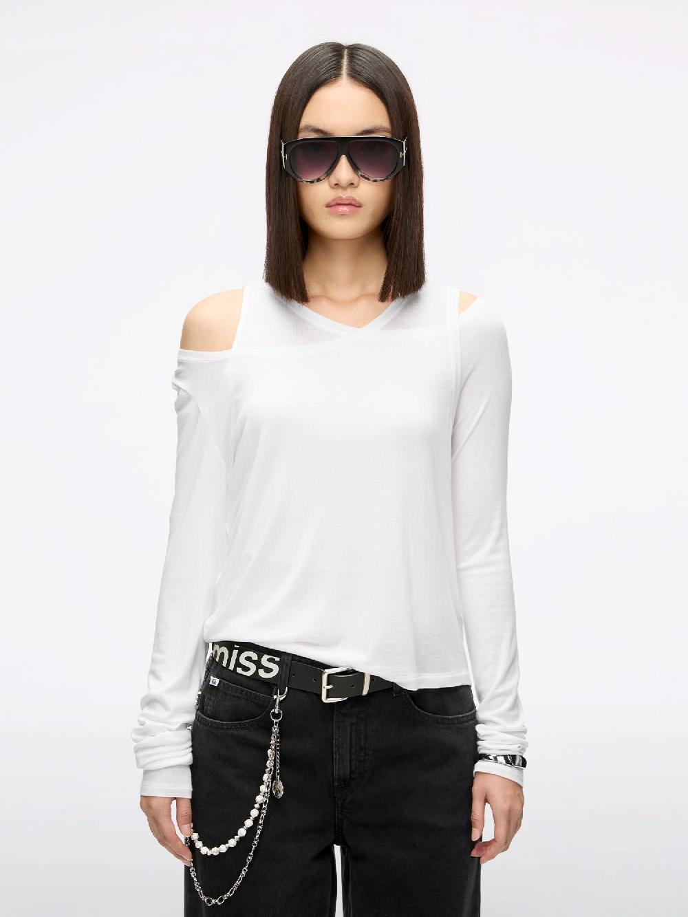 miss sixty LAYERED T-SHIRT WHITE