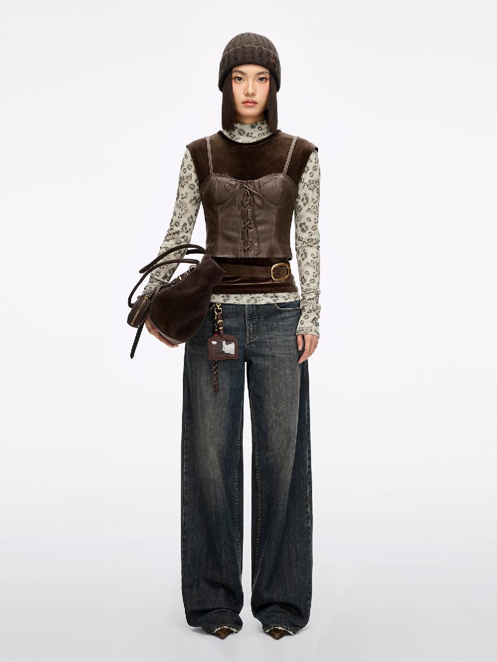 Miss Sixty LAYERED VEST SET DARK KHAKI