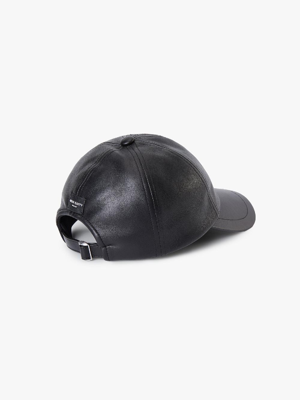 Miss Sixty LEATHER BASEBALL HAT BLACK