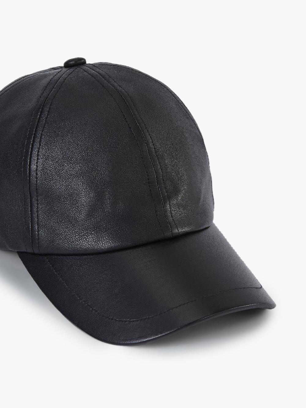 Miss Sixty LEATHER BASEBALL HAT BLACK