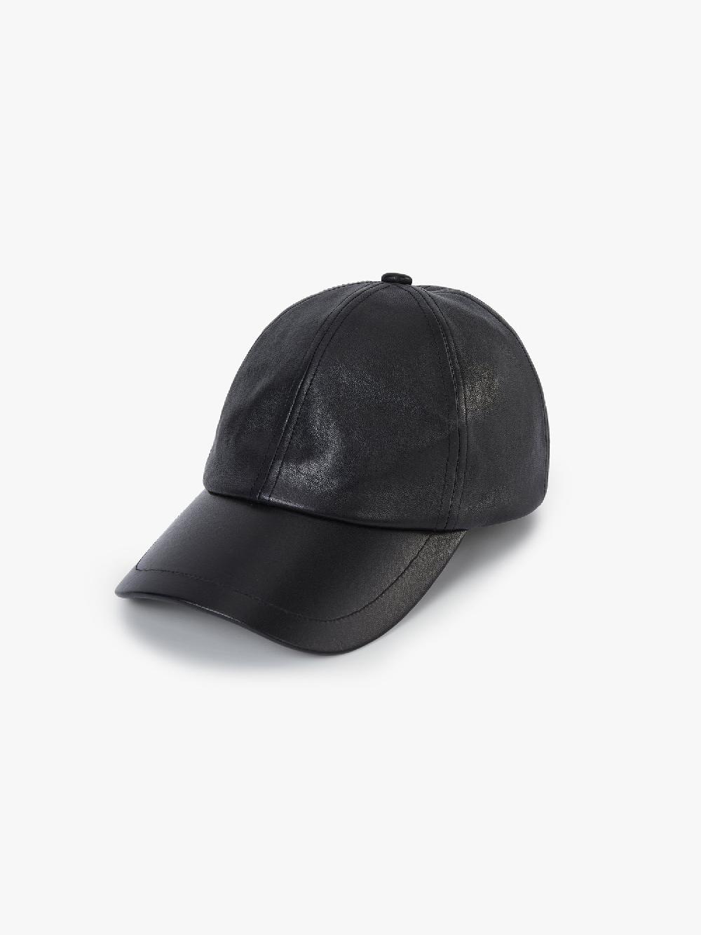 Miss Sixty LEATHER BASEBALL HAT BLACK