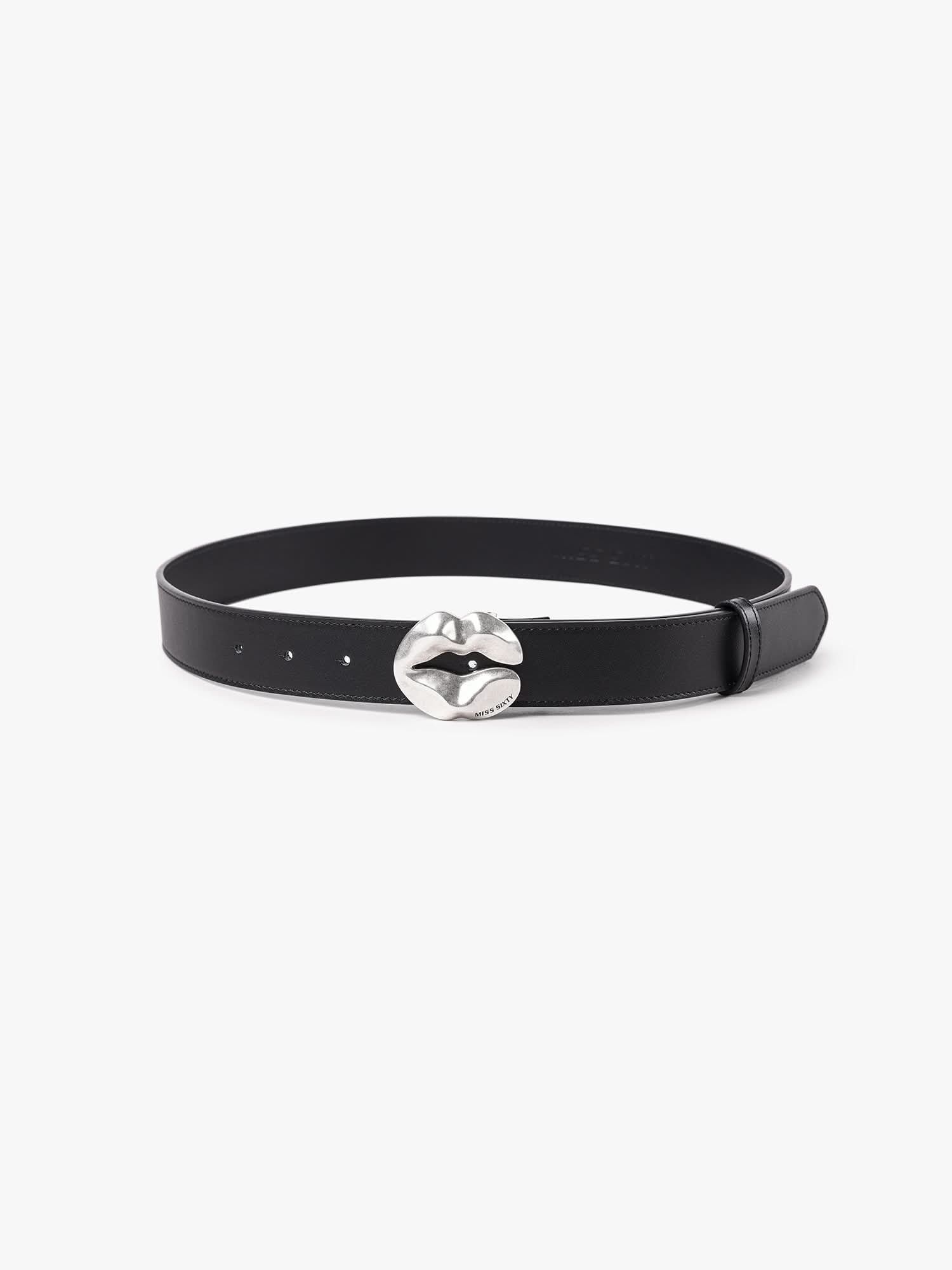 miss sixty LEATHER BELT BLACK