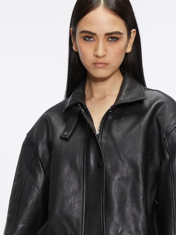 Miss Sixty LEATHER BIKER JACKET BLACK