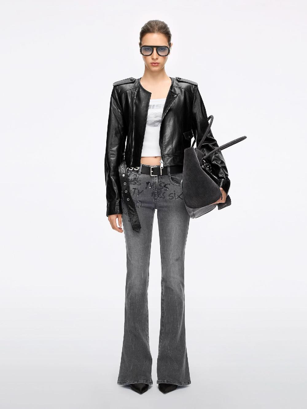 Miss Sixty LEATHER JACKET BLACK