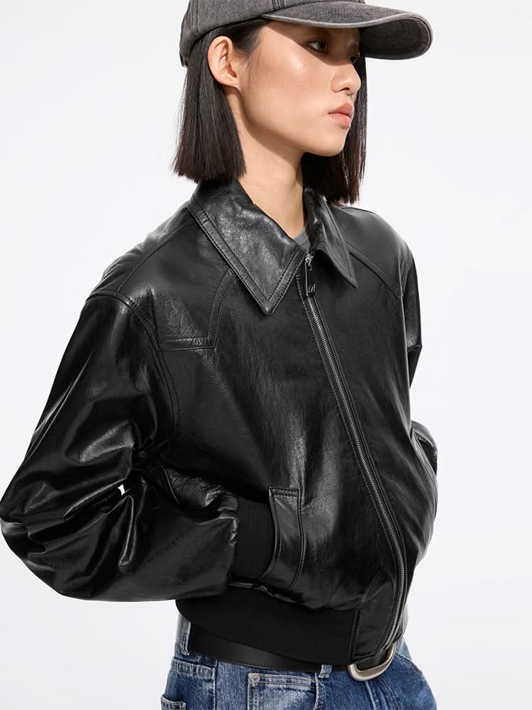 Miss Sixty LEATHER JACKET BLACK