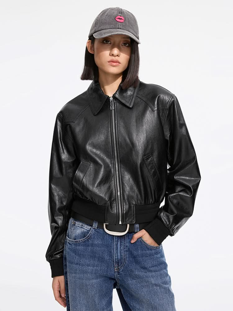 miss sixty LEATHER JACKET BLACK