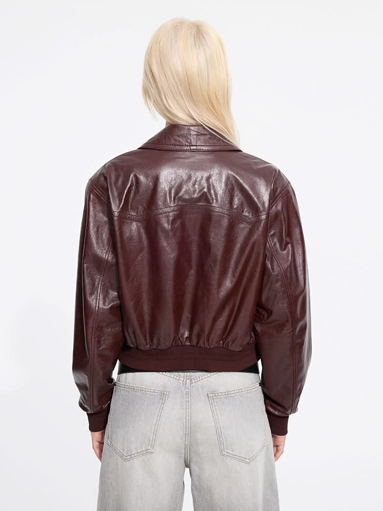 Miss Sixty LEATHER JACKET DARK RED