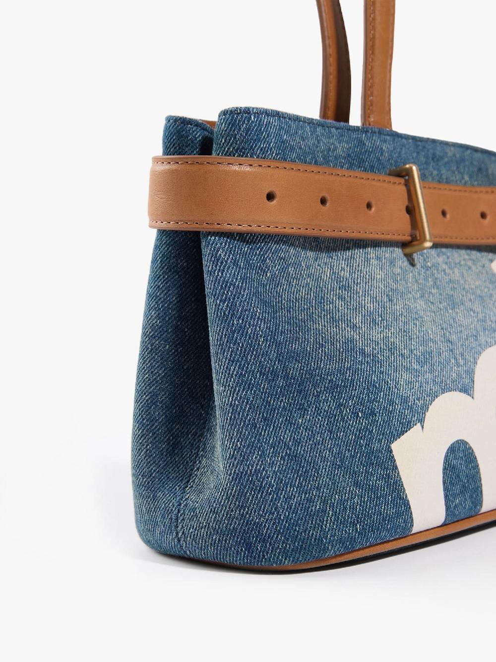 Miss Sixty LEATHER PATCH DENIM BAG BLUE DENIM