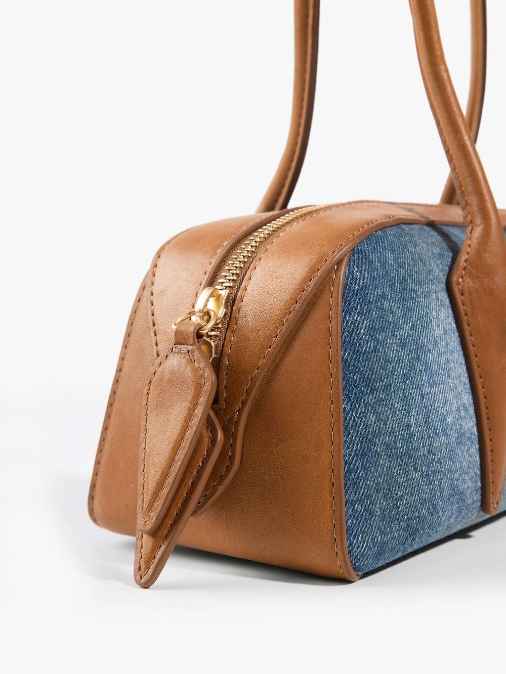 Miss Sixty LEATHER PATCH DENIM BAG BLUE DENIM