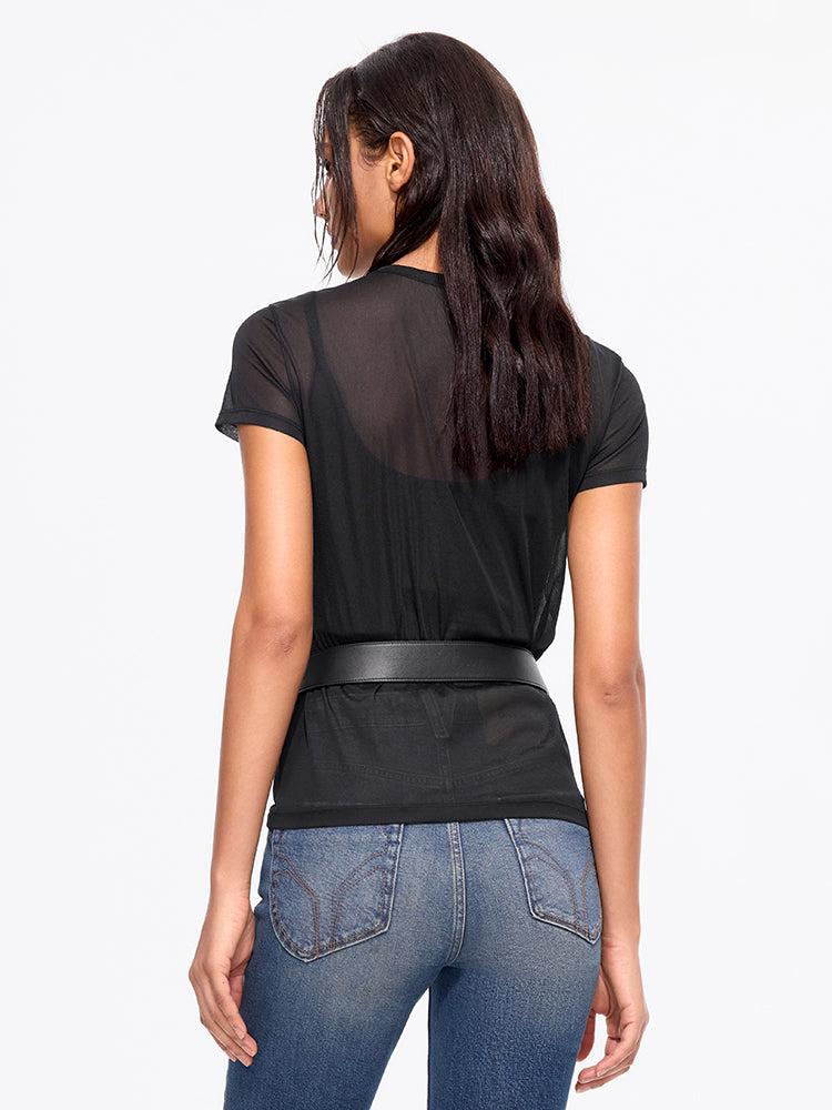 Miss Sixty LETTER PRINT T-SHIRT BLACK