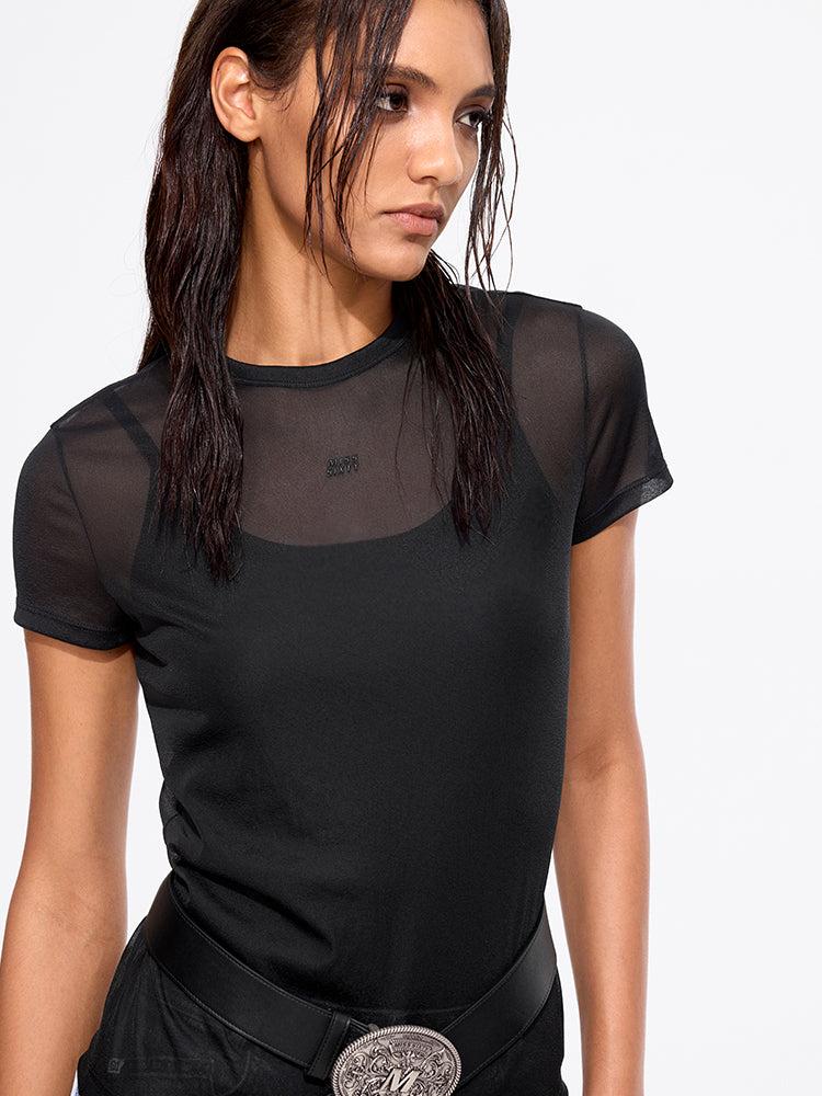 Miss Sixty LETTER PRINT T-SHIRT BLACK