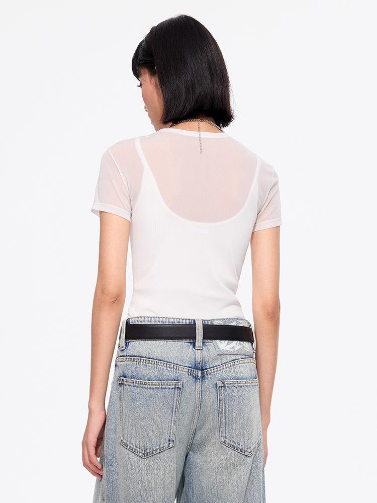 Miss Sixty LETTER PRINT T-SHIRT WHITE