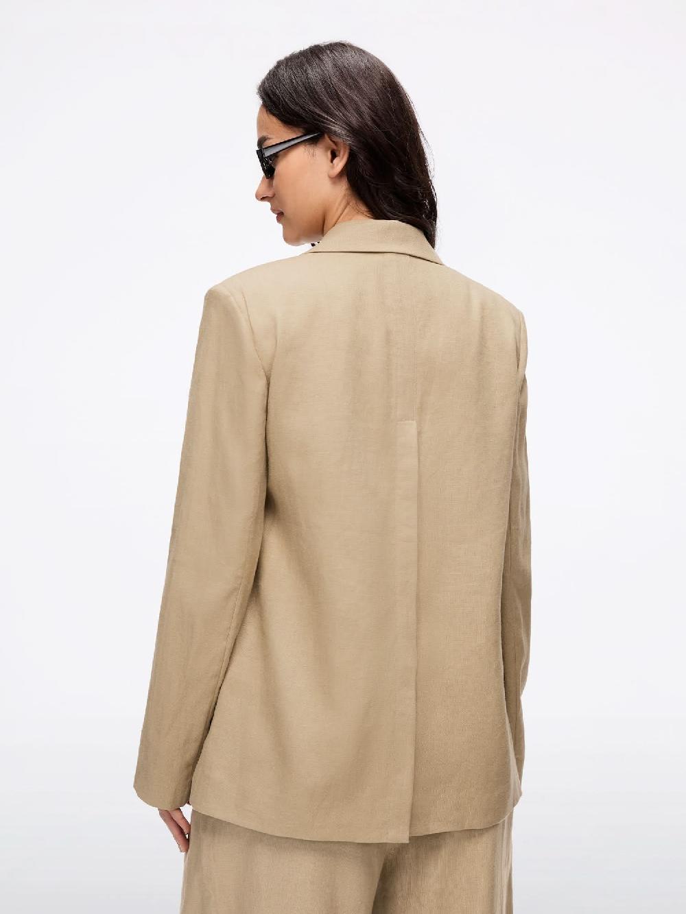 Miss Sixty LINEN BLAZER DARK KHAKI