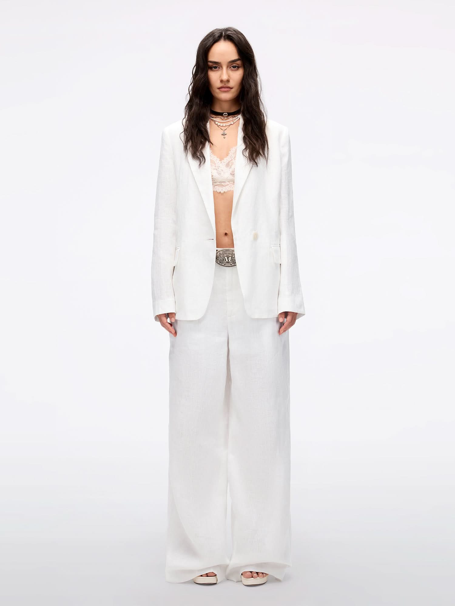 Miss Sixty LINEN BLAZER WHITE