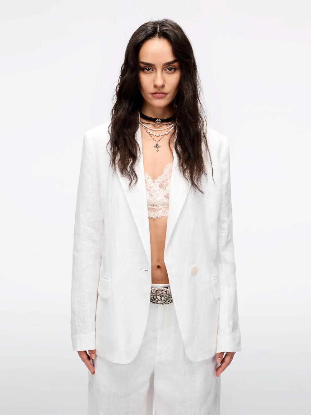 miss sixty LINEN BLAZER WHITE